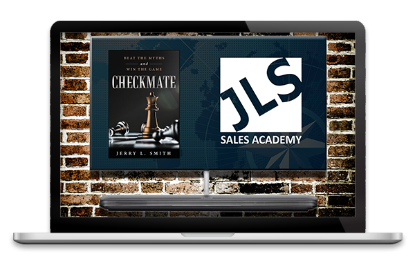 JLS Sales Academy running on a laptop